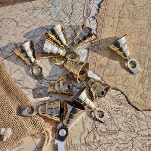 Campanas Pequeñas de Latón Hechas a Mano, Estilo Vintage, Campanas Decorativas, Campanas de Viento Vintage, Decoración para el Hogar, Bodas, Árbol de Navidad - Product Image 6