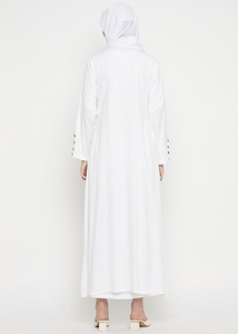Best Selling Beautiful Dubai Women Abaya Traditional <b>Islamic</b> Muslim <b>Clothing</b> & Accessories Floor Length Long Sleeves Front Open - Product Image 6