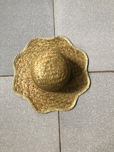 Sombrero de Paja Unisex Estilo Bohemio con Rayas Naturales, Color Marrón, para Viajes, Deportes, Eventos al Aire Libre y Fiestas, Exportado de Vietnam - Product Image 1