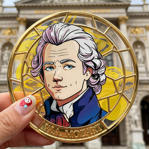 Moneda Conmemorativa Personalizada de Metal, Diseño 3D Transparente con Esmalte y Impresión UV - Product Image 4