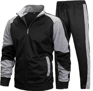 White Hooded Winter Sport Set Breathable Knitted <b>Polyester</b> <b>Tracksuit</b> Solid Color Sporty Style Windbreaker Men's - Product Image 1