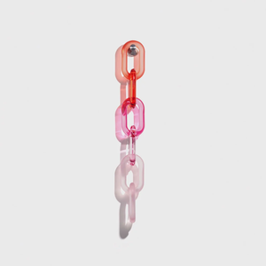 Décoration murale moderne en résine écologique transparente, faite à la main, avec maillons de chaîne incurvés, finition mate, colorée, grande taille, pour Diwali et anniversaires - Product Image 2