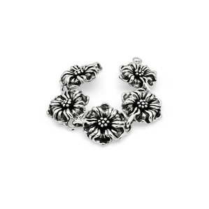 กำไลข้อมือเงินแท้ 925 ลายดอกไม้สไตล์โรแมนติก ดีไซน์ดอกไม้ประณีต - Product Image 1