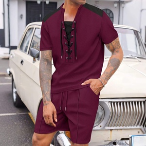 Conjunto Deportivo de Verano para Hombre, Camiseta y Pantalones Cortos de Alta Calidad, Multicolor, Estilo Casual, 2 Piezas - Product Image 4