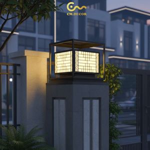 Lámpara de Poste para Puerta de Villa, Acero Inoxidable, 3500K, Blanco Cálido, CA 220V, Iluminación Decorativa para Exteriores para Resorts y Hoteles, IP65 - Product Image 2