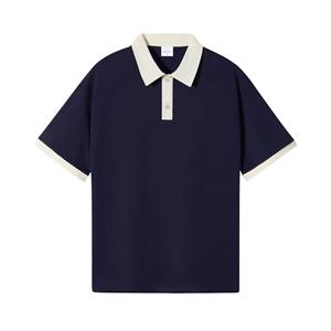 T-shirt à manches courtes de couleur contrastée, nouvelle mode, MOQ faible, haute qualité, meilleur design, polo en coton pour homme, été, prix bas - Product Image 4