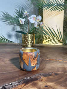 Quemador de Incienso Moderno de Resina y Madera, Mubkhar Hecho a Mano de Alta Calidad para Fragancia del Hogar y Colección de Ramadán al por Mayor - Product Image 3