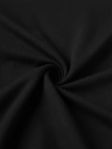 Camiseta de Manga Corta para Mujer, Cuello Redondo, Color Sólido, Tejida, 100% Algodón, Corte Regular, Casual, Ecológica, Verano, Verde Oliva, Negro, Blanco - Product Image 6