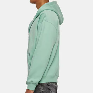 Sudadera con Capucha para Hombre, OEM ODM, Transpirable, 100% Algodón, Tallas Grandes, con Cierre, Bordado, Ecológica, de Secado Rápido, Hombros Caídos, para Invierno - Product Image 2