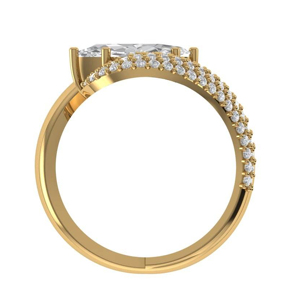 Luxury Women's Yellow <b>Gold</b> <b>Cocktail</b> <b>Ring</b> Marquise Cut Diamond Engagement Style - Product Image 4