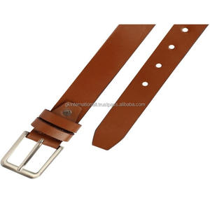 Gran oferta logotipo personalizado Tan Brown cinturón casual de cuero puro para hombres cinturón informal de negocios hecho a mano para jeans o pantalones - Product Image 6