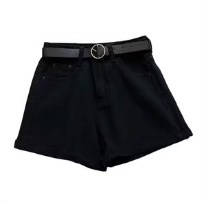 Shorts en jean pour femmes, taille mi-haute, personnalisables OEM, vente en gros, formels, élégants, décontractés, écologiques, en Spandex/Coton, tendance, déchirés - Product Image 3