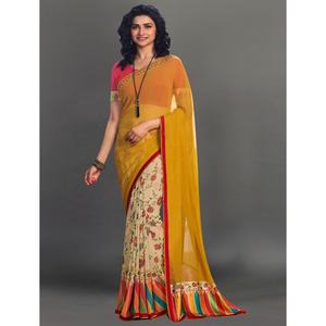 Sari de seda de diseñador indio hecho a mano para mujer con blusa elegante impresa Digital, ropa de fiesta, producto a granel hecho a mano - Product Image 3