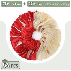 Palloncini Rossi e con Coriandoli da 12 Pollici, Confezione da 54 Palloncini per Feste di Compleanno - Product Image 3