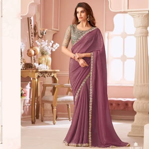 Sarees de Georgette con Estampado Floral Sunshine y Blusa con Trabajo Banglori, Ecológicos, Elásticos, con Estampado Digital, para las Cuatro Estaciones - Product Image 1