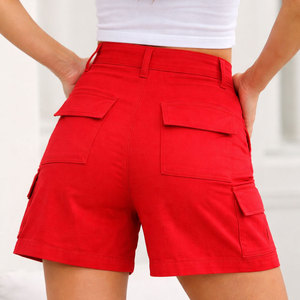 Regular Fit Canvas Cargo Shorts High Waist Button Fly Quick Dry Breathable Side Flap <b>Utility</b> Pockets Everyday Casual Wear OEM - Product Image 3