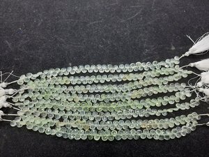 Perles de préhnite naturelle verte facettées en forme de cœur, 5,5 à 6 mm, perles de pierres précieuses de préhnite, 8 pouces, perles de préhnite en forme de cœur - Product Image 6