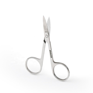 Ciseaux professionnels en acier inoxydable argenté à lame droite et pointe affûtée pour sourcils et ongles – Outil de beauté – Vente en gros - Product Image 1
