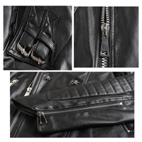 Veste en cuir décontractée pour homme, style urbain, col montant, grande taille, prix bas, fabrication, teinture unie, nouvelle mode, hiver