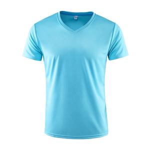 Camiseta informal de calidad para hombre, camisa de manga corta con cuello en V, de bambú 100% - Product Image 3