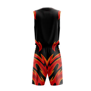 Ensemble d'uniformes de basket-ball couleur personnalisée, 100 % polyester, nouveau design, vêtements de sport imprimés, uniforme de basket-ball, impression par sublimation - Product Image 4