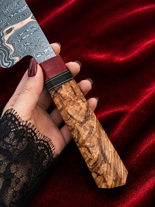 Cuchillo de Chef de Cobre Damasco Hecho a Mano, Cuchillo de Cocina Profesional Afilado, Cuchillo de Cocina Hecho a Mano para Cortar Carne y Verduras - Product Image 6