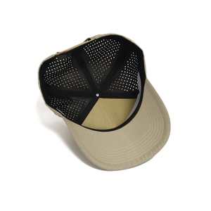 Casquette de golf imperméable à logo personnalisé découpé au laser, 5 panneaux, patch en PVC caoutchouc, haute qualité, performance extérieure, casquette de sport - Product Image 6