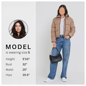 <b>Cropped</b> <b>Puffer</b> <b>Jacket</b> Warm Winter Coats for Women Trendy Cute Winter <b>Jackets</b> for Women Quilted Insulated Cold Weather Outerwear - Product Image 3