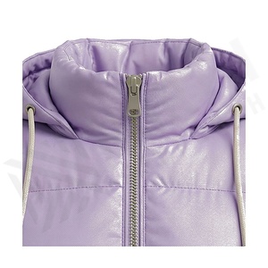 Hooded Waterproof <b>Bubble</b> Thick Quilted Jacket Women's Winter Windproof Polyester Wadding Full Sleeve Regular Length Zipper - Product Image 4