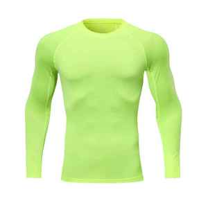 T-shirts à manches longues en toile unie pour hommes, coupe ajustée, personnalisables en gros - Chemises de sport d'extérieur de haute qualité, séchage rapide et respirantes - Product Image 6