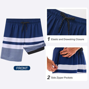 Shorts de Baño para Hombre, Estampado Floral, Secado Rápido, Sublimación, Poliéster, Corte Regular, Largo Corto - Product Image 3