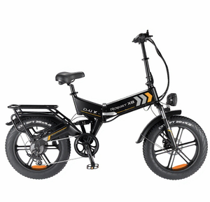 Vélo de montagne électrique pliable pour adultes avec cadre en alliage d'aluminium X8, moyeu arrière en lithium, double amortisseurs, pneus rétro larges de 20x4,0 pouces - Product Image 2