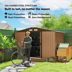 Grande Casetta da Giardino Moderna in PVC Effetto Legno Impermeabile - Ecologica - Product Image 5