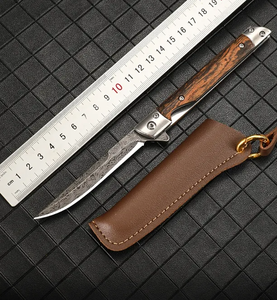 Handmade Industrial/DIY Grade <b>Folding</b> <b>Knife</b> 9 Inch Damascus Steel Wooden Handle Quick-Change Clip Point Blade OEM for <b>Utility</b> - Product Image 5
