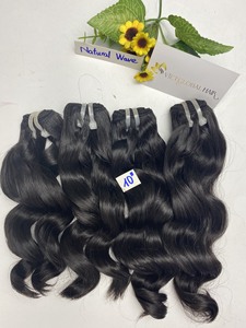 Extensiones de cabello humano vietnamita virgen súper doble dibujado Onda natural Trama doble Precio al por mayor Cabello crudo - Product Image 4