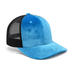 High Quality Custom 3D Embroidery logo Velvet Trucker <b>Hats</b> Cap Custom Mesh Cap - Product Image 3