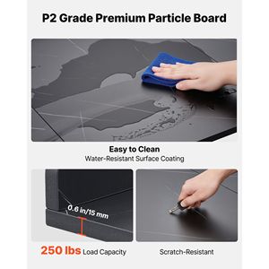 Piano d'Appoggio per Lavatrice e Asciugatrice 54 X 27.5 Pollici in Marmo Resistente all'Acqua con 2 Ganci - Product Image 4