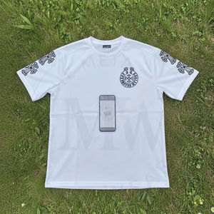 เสื้อยืดโอเวอร์ไซซ์ผ้าฝ้าย100% 280กรัมโลโก้รูปหัวใจโครเมี่ยมโครเมี่ยมออกแบบได้ตามต้องการ - Product Image 1