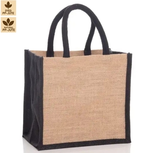Bolsa de Yute Natural y Teñida para 6 Botellas con Separador Extraíble, Asas de Algodón Acolchadas y Laminadas en PP, Empaque Personalizado para Cerveza y Vino - Product Image 3