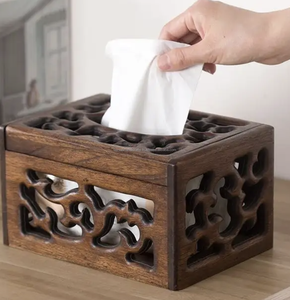 Caja de pañuelos de madera, vajilla, servilletero decorativo, diseño de forma personalizada, nuevo estilo, soporte para caja de pañuelos de restaurante - Product Image 5