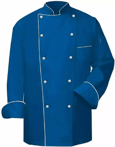 Abrigo de Chef de poliéster de alta calidad para hombre, manga larga, doble botonadura, restaurante, cocina, trabajo, uniforme, accesorio tejido - Product Image 1