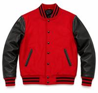 Jaket Varsity Musim Dingin Pria Xlise International Custom OEM Bordir Wol Kulit Patch Chenille Depan Tahan Angin Bernapas