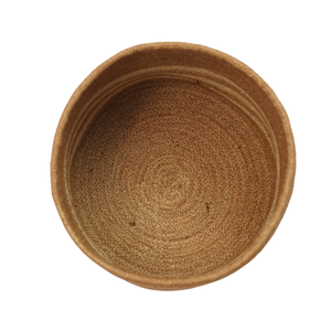 Panier de rangement rond en jute tressé à la main, écologique, couleur naturelle, pour plantes et organisation domestique - Product Image 2