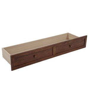 Lit Murphy en bois de pin taille Queen avec station d'alimentation et panneau décoratif en rotin couleur noyer - Product Image 6