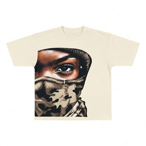 Camisetas de Hombre con Lavado Ácido, Hombros Caídos, Color Sólido, Tendencia Casual, Marca de Moda, 100% Algodón - Product Image 1