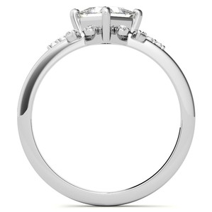 Luxury Princess Cut Moissanite <b>Solitaire</b> Engagement & Wedding <b>Ring</b> 925 Sterling <b>Silver</b> Gold Plated - Product Image 4