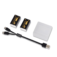 Baterai Isi Ulang USB HW 9V Grosir 4500mWh Paket Baterai Li-ion dengan Kit Kabel Pengisian Daya Tipe-C 2-in-1