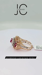 Vente chaude femmes ronde laboratoire cultivé bague en diamant pour cadeau fête anniversaire ou mariage prix de gros - Product Image 4