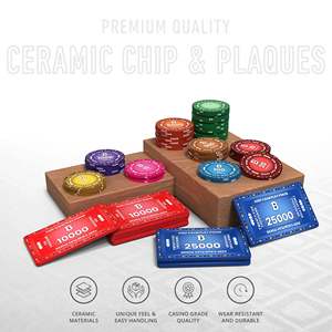 Bloom <b>Rings</b> 300/500pcs Poker Chipset 10/20 Plaques 40/45/50mm <b>Ceramic</b> 10/14/17g with Tray - Product Image 3