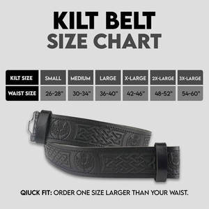 Cinturón de Kilt Highland 100% Cuero con Diseño de Cardo Grabado, Ajustable, Accesorio de Alta Calidad para Vestimenta 2026 - Product Image 4